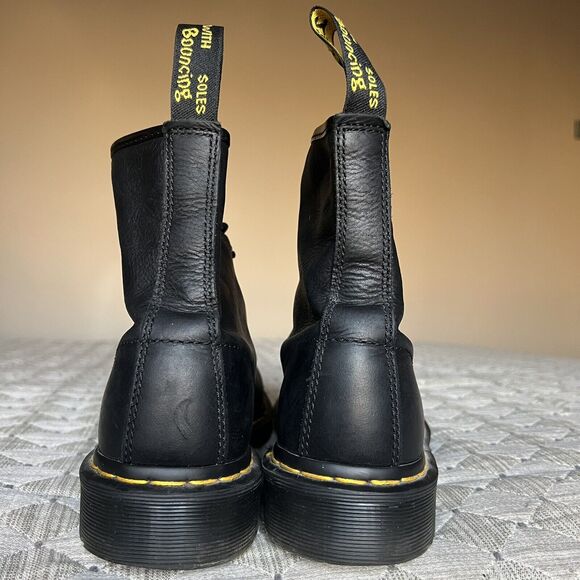 Dr. Martens 20846 Black Smooth Leather 8-Eye Combat Boot Men 9 Women 10 Grunge - Picture 11 of 16